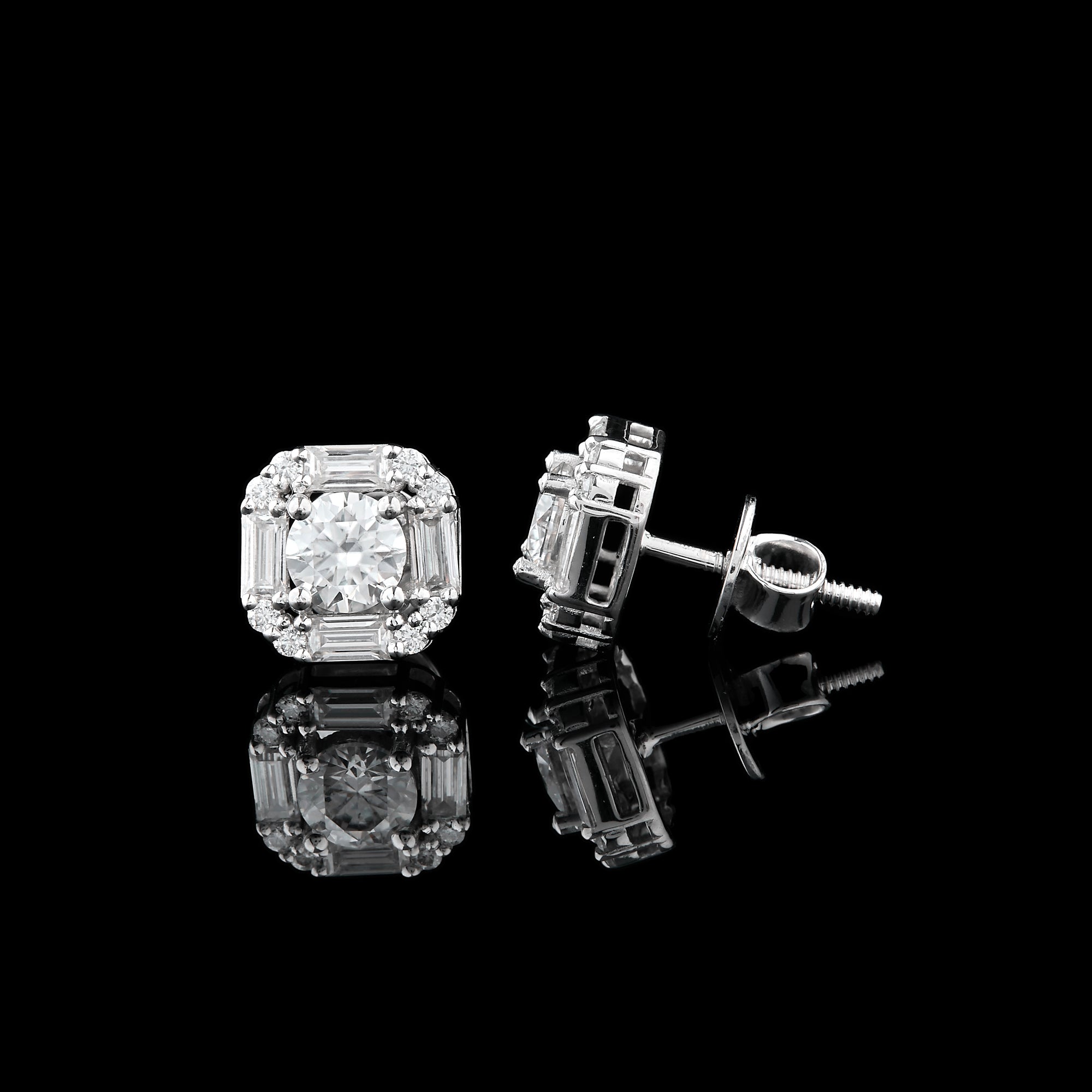 10MM Baguette Glow Studs