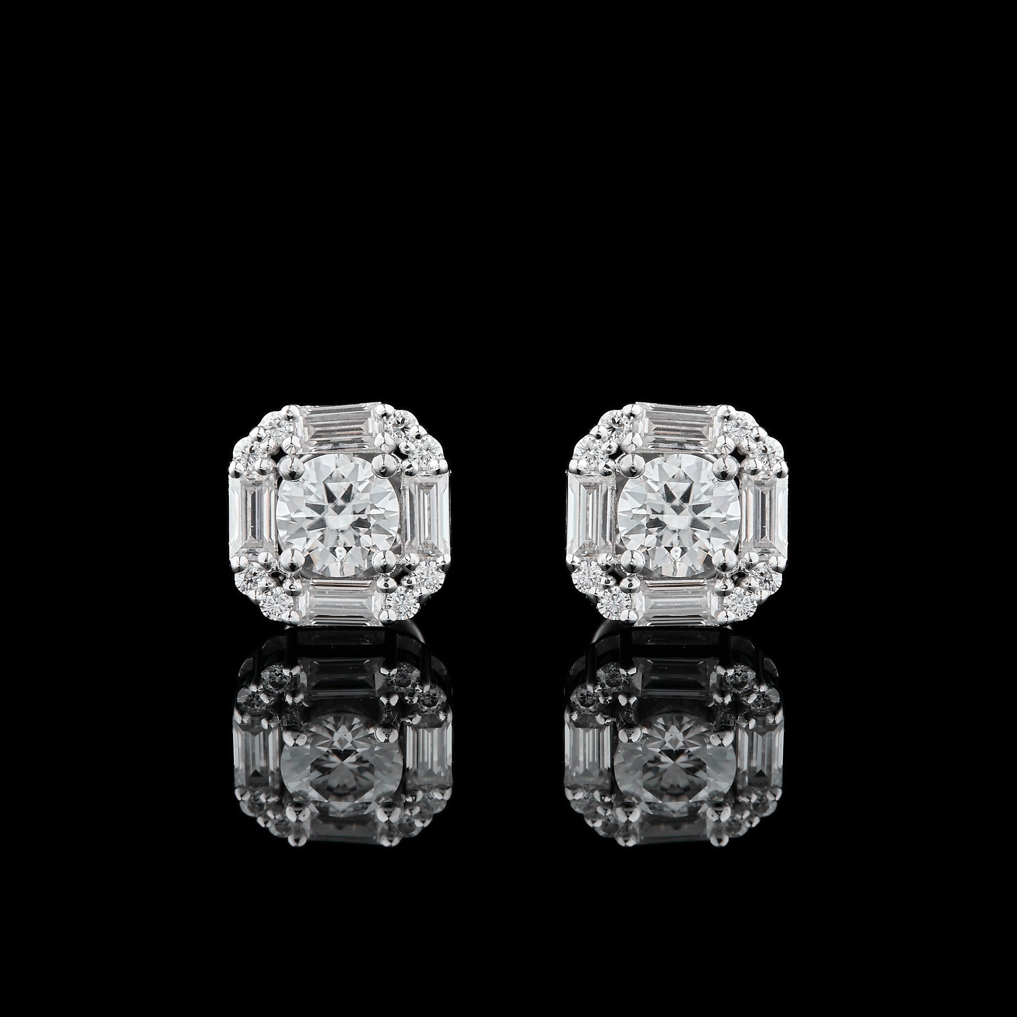 10MM Baguette Glow Studs