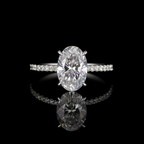 Oval Diamond Iced Ring
