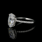 Oval Diamond Iced Ring