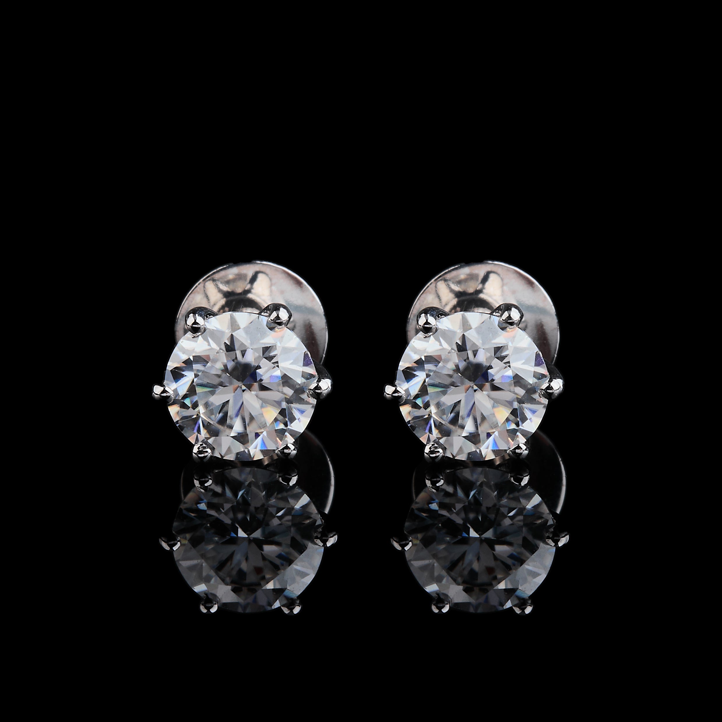 Solitaire Crown Studs