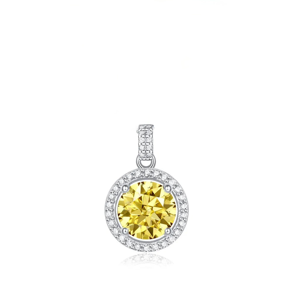Vivid Yellow Moissanite Pendant