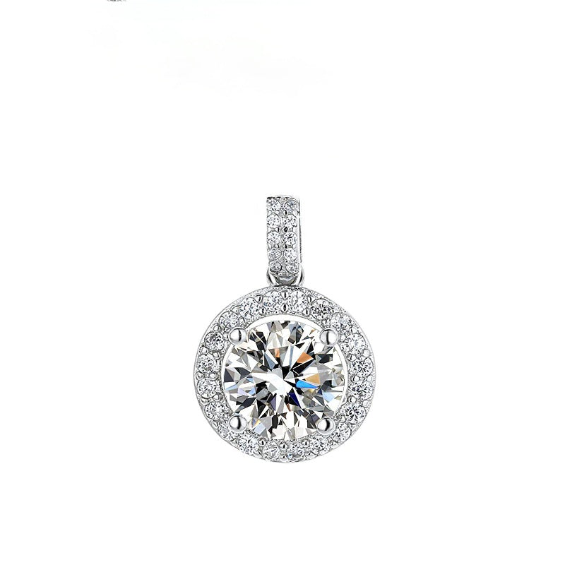 Round Diamond Moissanite Pendant