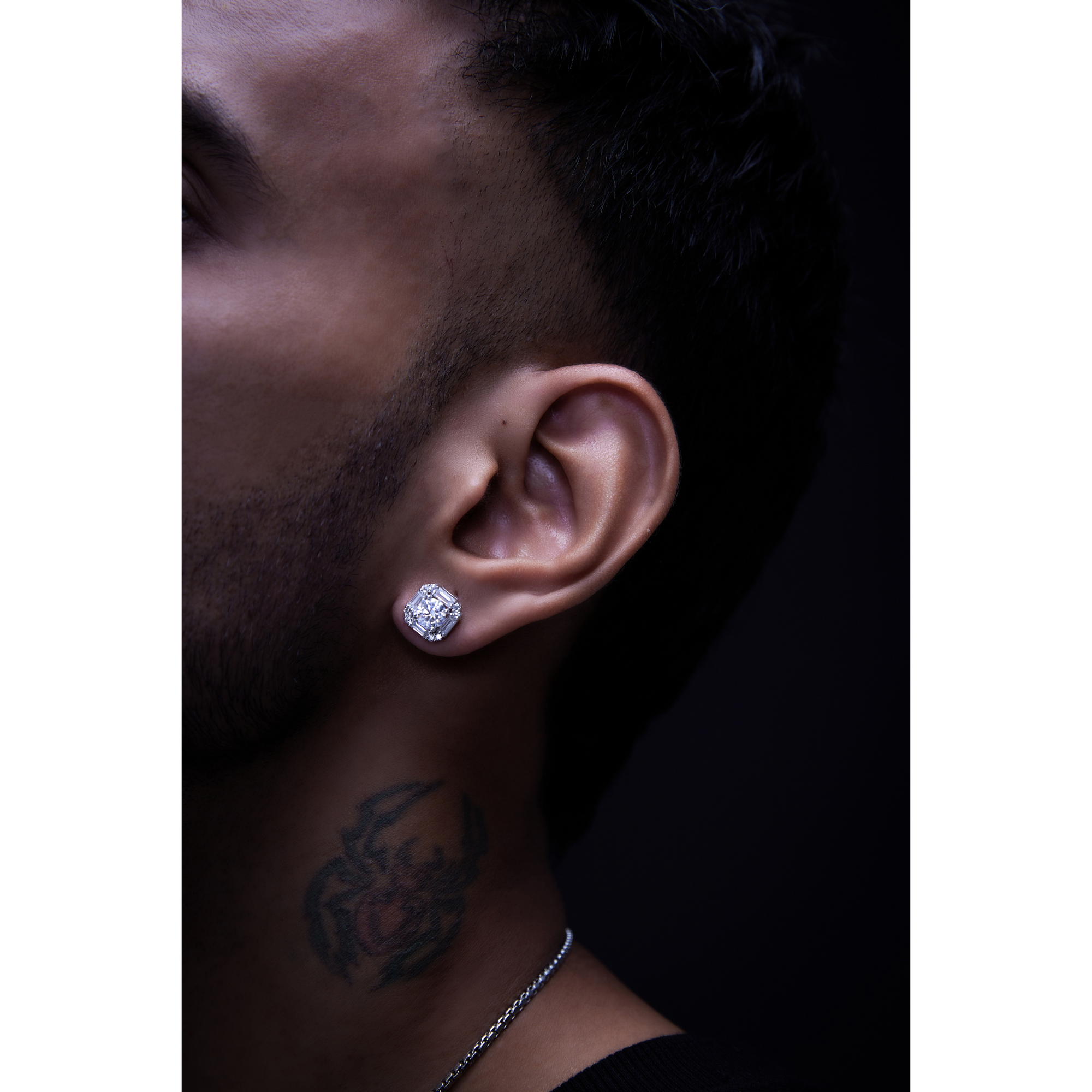 10MM Baguette Glow Studs