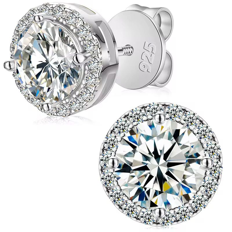 10MM White Flame Stud