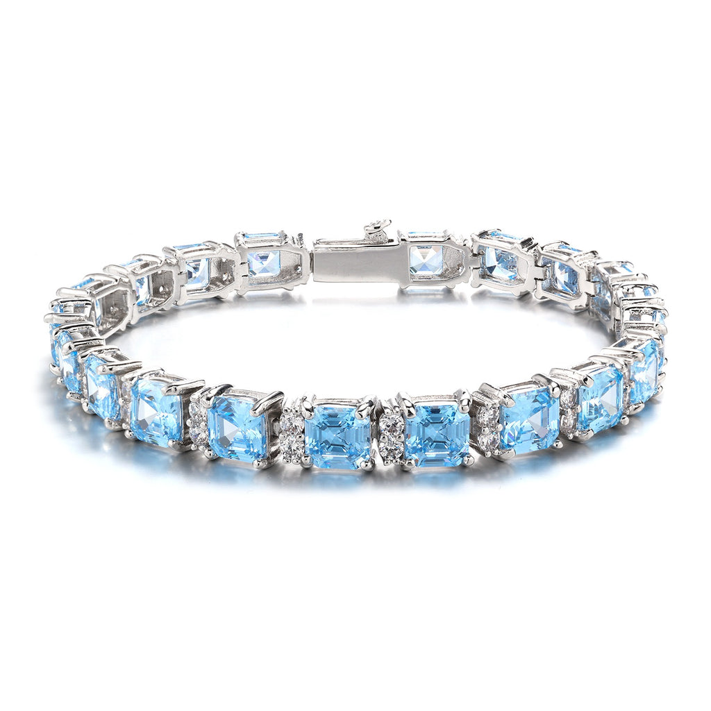 Aqua Marine Blue Tennis Bracelet