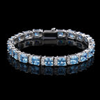 Aqua Marine Blue Tennis Bracelet