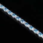 Aqua Marine Blue Tennis Bracelet