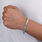 Aqua Marine Blue Tennis Bracelet
