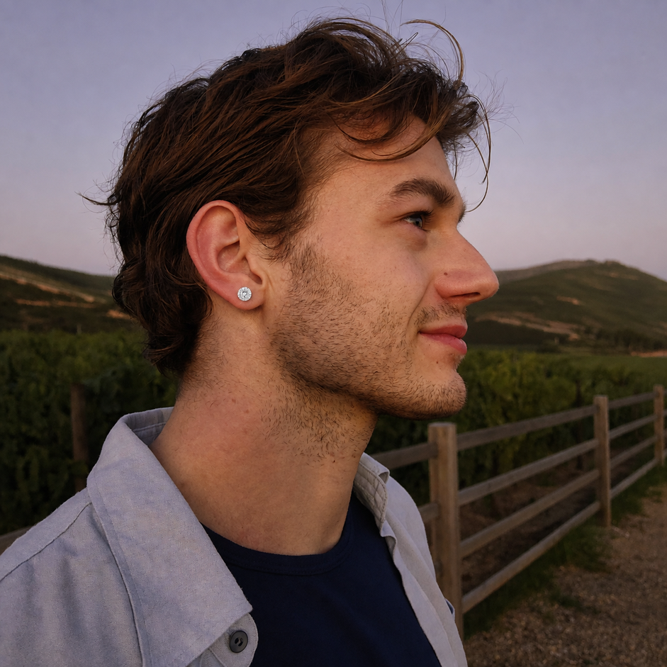 White Flame Stud