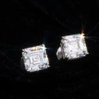 Asscher Cut Studs